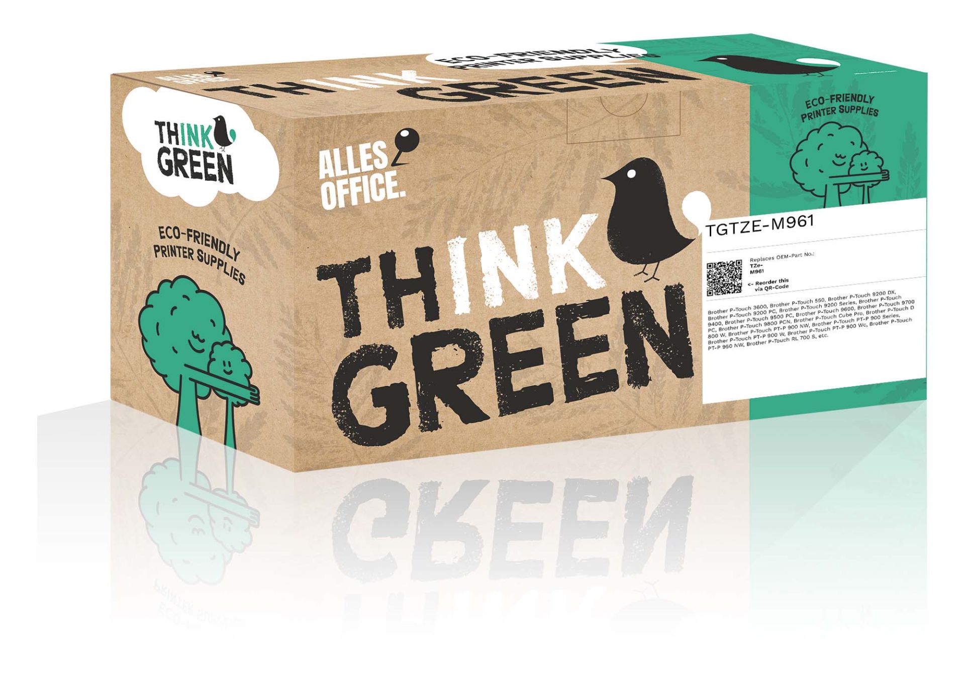 ThinkGreen Brother TZe-M961 Páska černá stříbrná